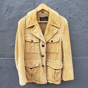 Vintage Mens' Shearling Corduroy Jacket